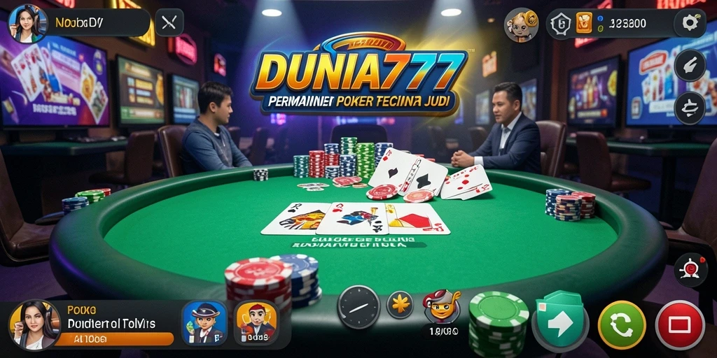 Tampilan gameplay DUNIA777 yang mendebarkan saat bermain Poker.