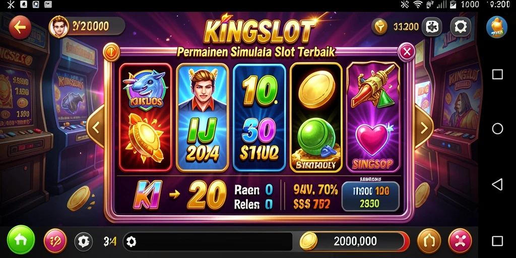 Tampilan utama gameplay KINGSLOT yang menegangkan dan mengasyikkan.