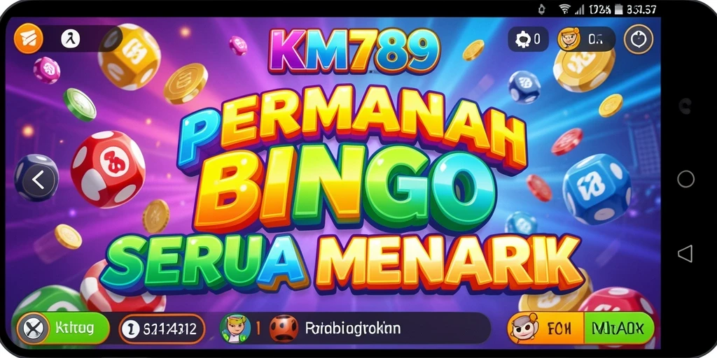 Tampilan menarik dari gameplay Bingo di KM789 yang penuh warna.
