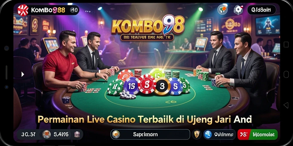 Tampilan gameplay langsung dari aplikasi Live Casino KOMBO88.