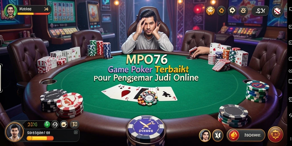 Tampilan menarik dari gameplay Poker di MPO76.
