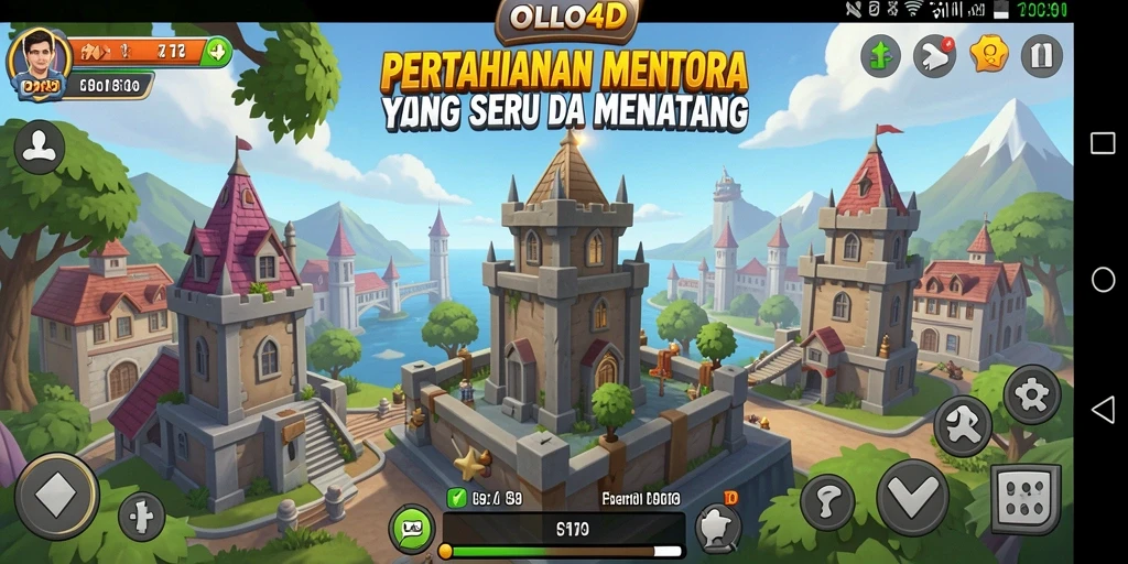 Gameplay Tower Defense seru dan mendebarkan dalam OLLO4D.