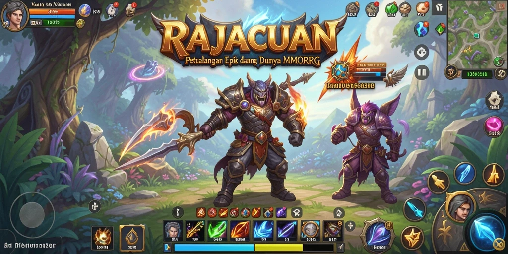 Tangkapan layar gameplay RAJACUAN yang menakjubkan di dunia MMORPG.