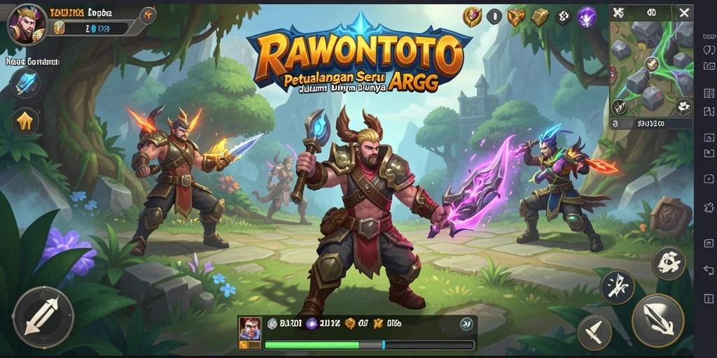 Gameplay seru RAWONTOTO dengan aksi pertarungan yang mendebarkan.