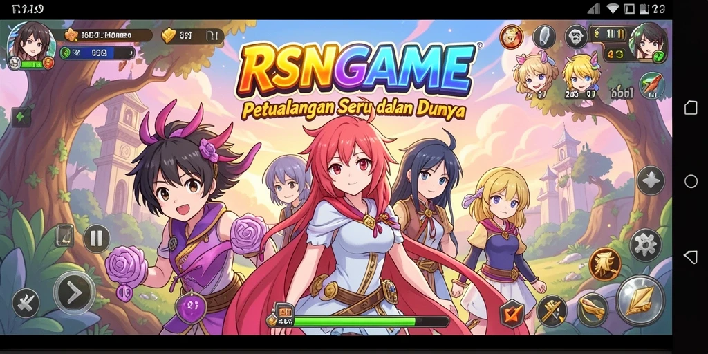 Tampilan menakjubkan dari gameplay RSNGAME yang penuh aksi anime.