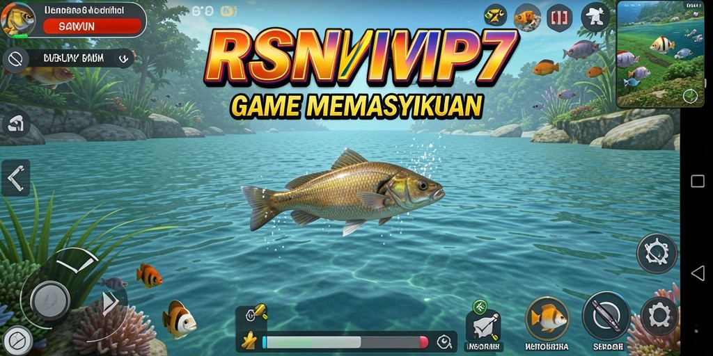 Tampilan gameplay RSNVIP7 dengan pemandangan laut yang indah.