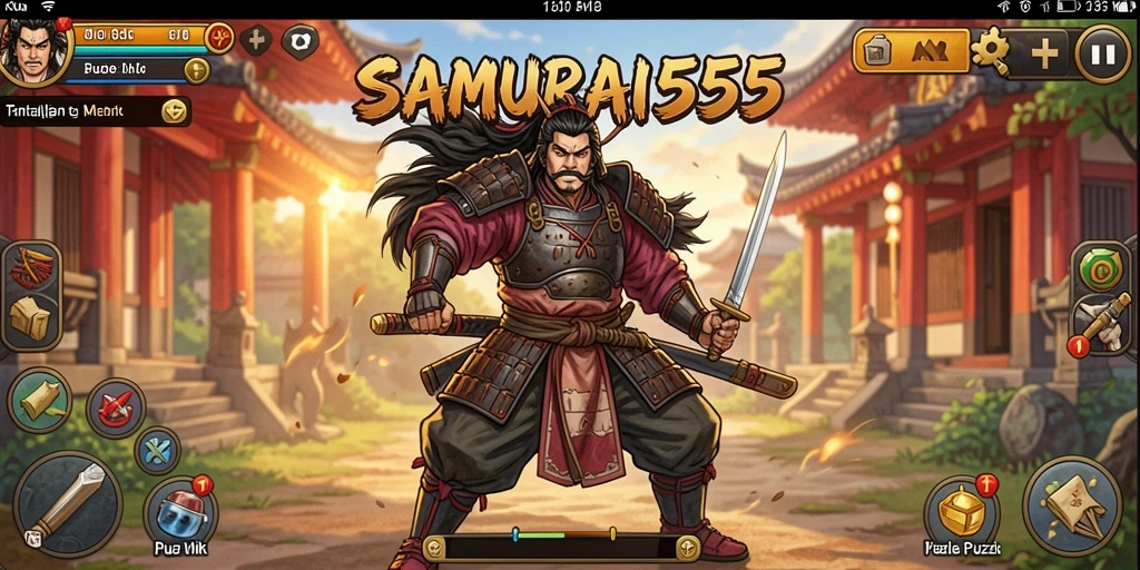 Tampilan gameplay menarik dari SAMURAI555 yang penuh tantangan.